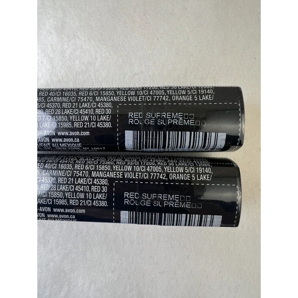 2 New Avon True‎ Color Perfectly Matte Red Supreme Lipstick (NOS) Sealed Retired